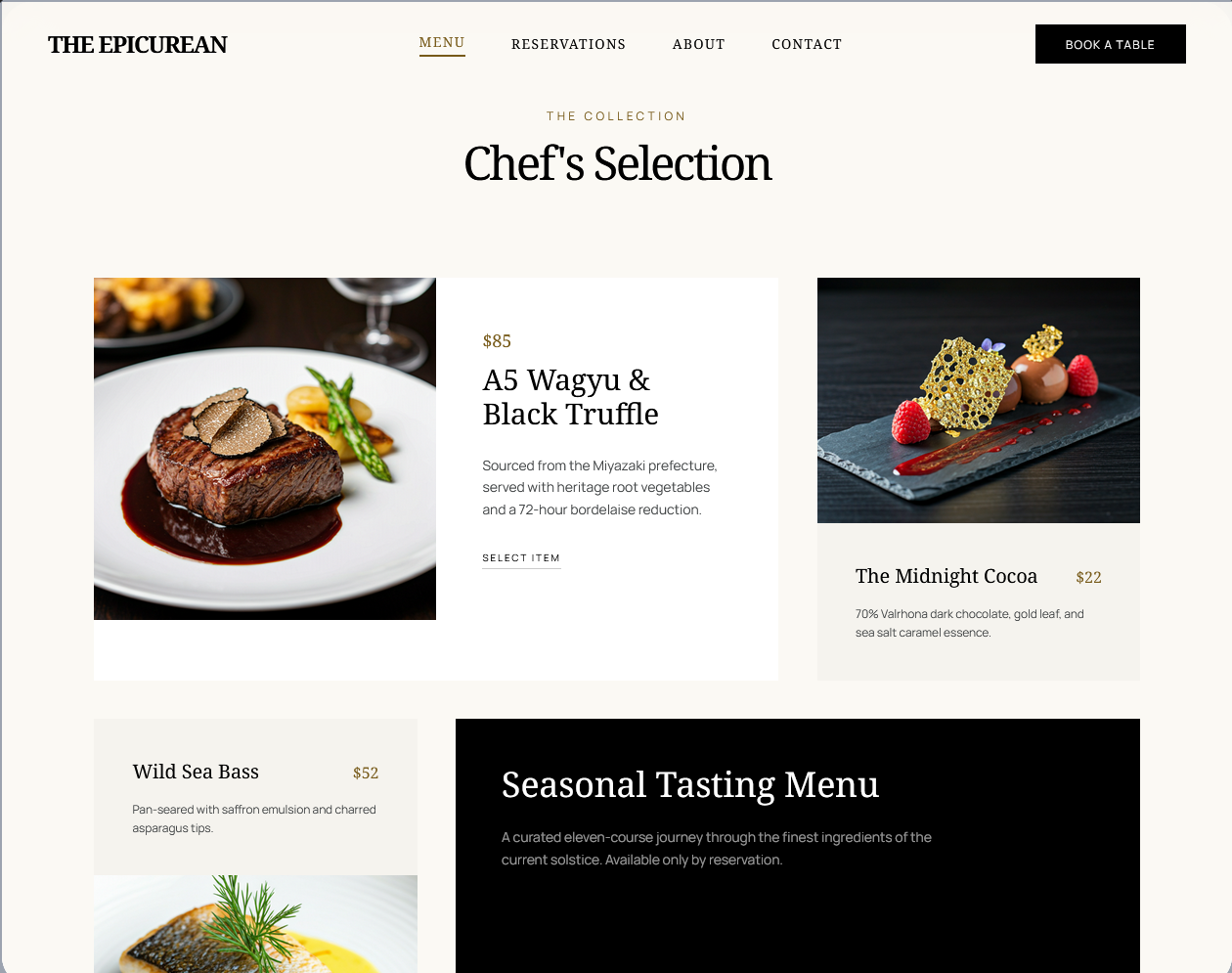 Preview demo restaurant